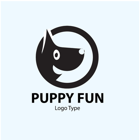 puppy logo designsのイラスト素材