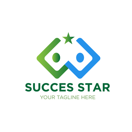 we success star logo designsのイラスト素材