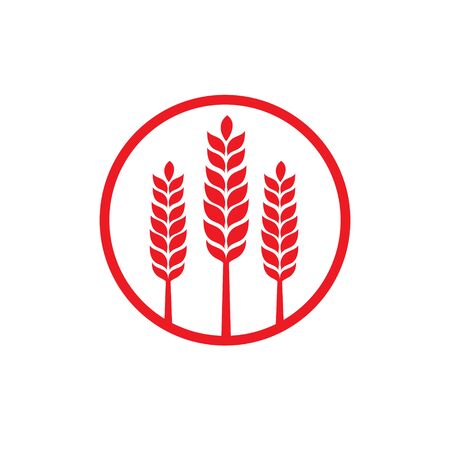 wheat and rice icon logo designsのイラスト素材