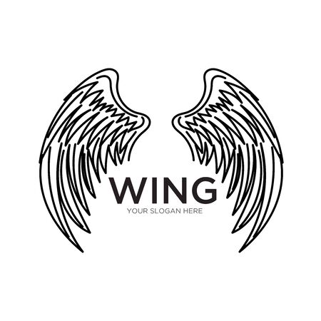 wing logo designs simple modernのイラスト素材