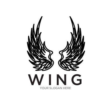 wing logo designs simple modernのイラスト素材
