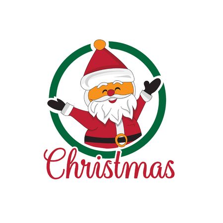 SANTA claus shares gifts on christmasのイラスト素材