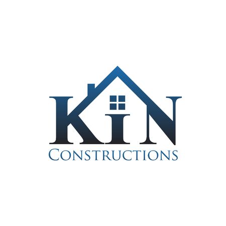 K n construction logo designs modernのイラスト素材