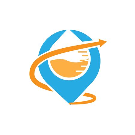 water location service logo designs modern and simpleのイラスト素材