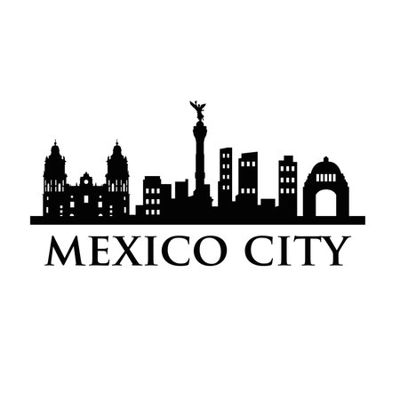 mexico city skyline logo designs simple modernのイラスト素材