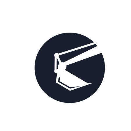 o g excavator construction logo designs simple modernのイラスト素材