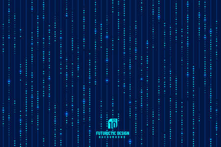 Abstract blue technology vertical line design pattern with glitter effect. Modern technology futuristic concept. Vector illustrationのイラスト素材