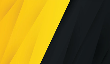 Abstract corporate concept yellow and black contrast background. Modern luxury futuristic technology template design. Vector illustrationのイラスト素材