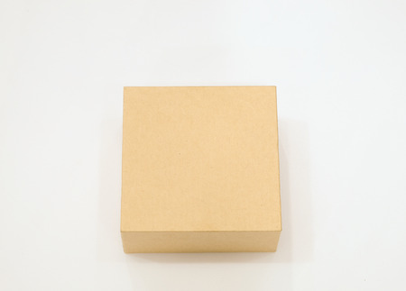 Brown box isolated white background