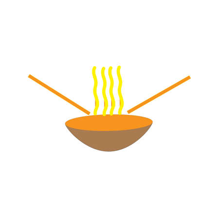Noodle bowl logo  design vector ilustration templateのイラスト素材