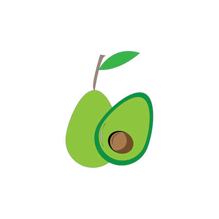 Avocado logo ilustration vector templateのイラスト素材