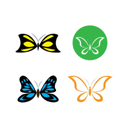 Butterfly Logo Template Vector icon designのイラスト素材