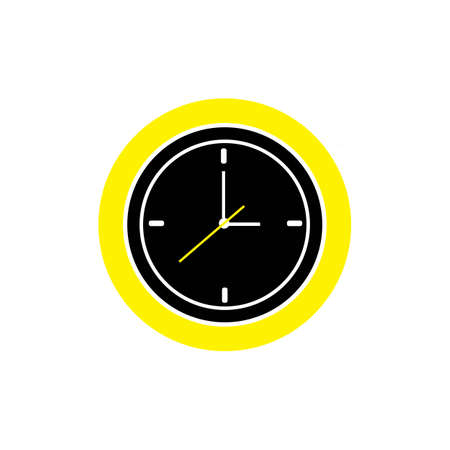 Clock icon design ilustrator vector templatのイラスト素材