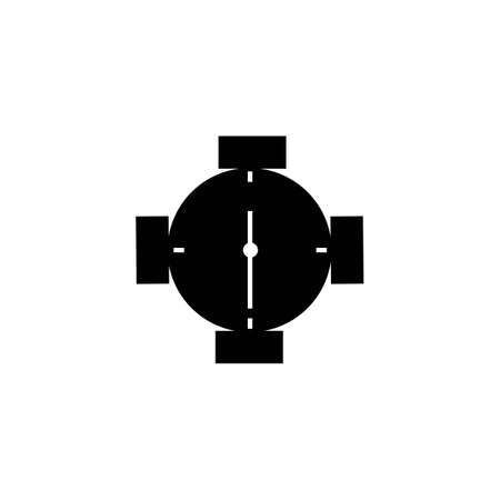 Clock icon design ilustrator vector templatのイラスト素材