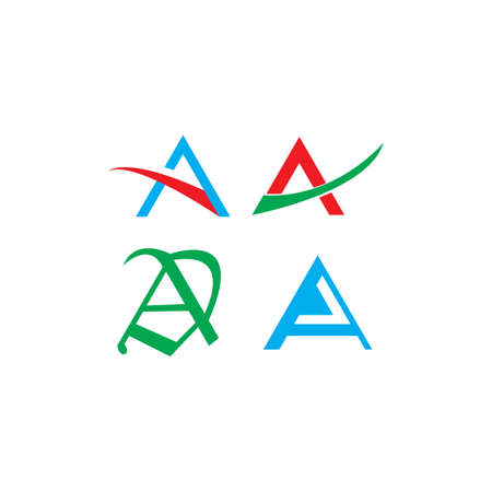 A alphabet logo design ilustration vector templateのイラスト素材