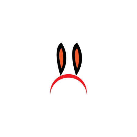 Rabbit Logo template vector icon illustration designのイラスト素材