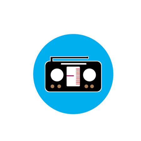 Radio Broadcasting  icon logo vector designのイラスト素材