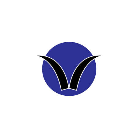 Goat horn vector design ilustration templatのイラスト素材