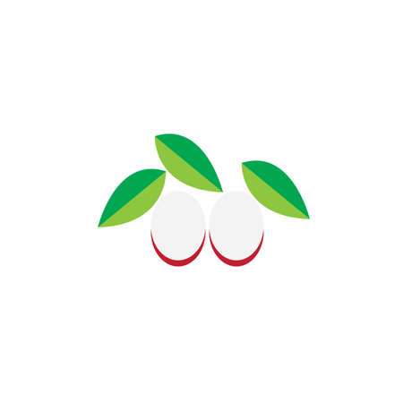 lychee logo vector design illustration  icon templateのイラスト素材