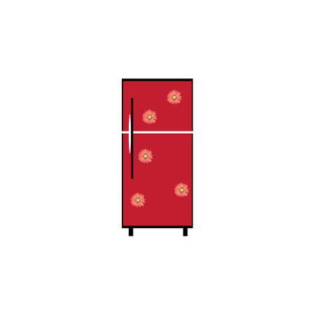 refridgerator vector design ilustration icon logo templatのイラスト素材
