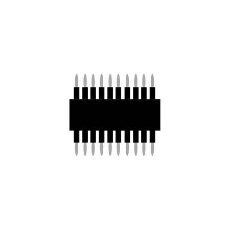 micro chip  illustration deign icon template