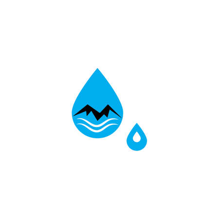 Water drops vector iconのイラスト素材