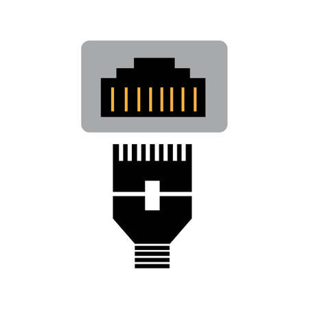 RG45 vector design illustration icon logo templat
