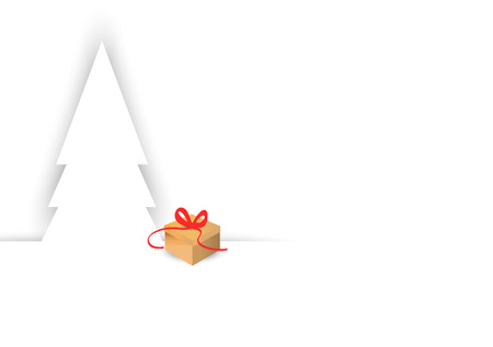 white Christmas and gift background vectorのイラスト素材