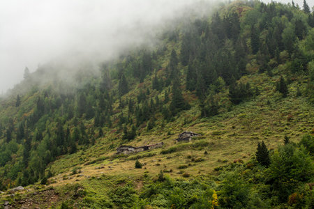 Mountain landscape in village KaÃ§karlarの写真素材