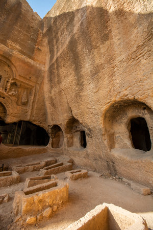 Ancient cave city of Cappadocia, Anatolia, Turkey