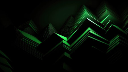 3d rendering of abstract geometric shapes in virtual space. Futuristic background design.の素材