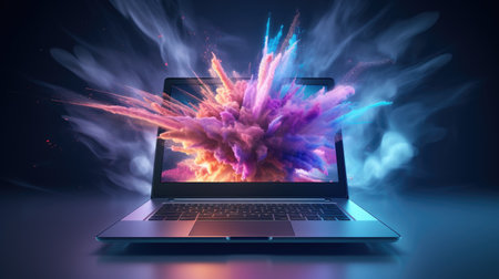 Boost with laptopの素材