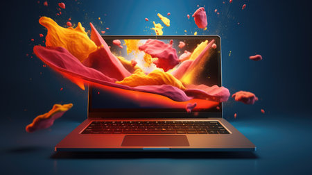 Boost with laptopの素材