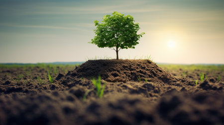 Planting the seeds of success, the journey of business growth, money growth, saving and investing concept, personal finance background, conceptual imagery of financial concepts.の素材
