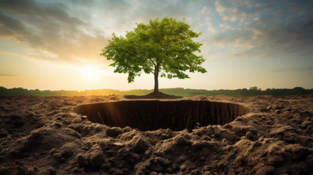 Planting the seeds of success, the journey of business growth, money growth, saving and investing concept, personal finance background, conceptual imagery of financial concepts.の素材