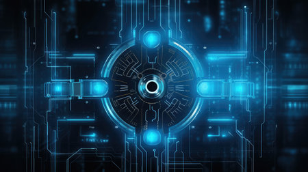 cyber lock technology backgroundの素材