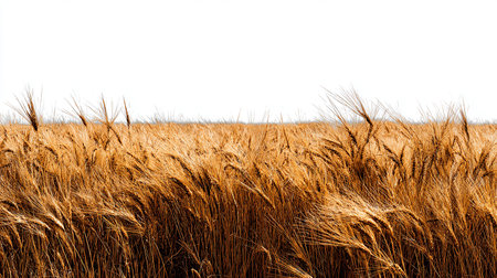 Wheat field. Ears of golden wheat close up. Rich harvest Concept.の素材