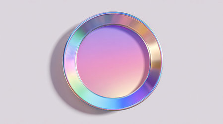 Colorful button on white background. 3d rendering. Computer digital drawing.の素材