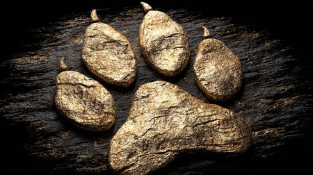 Pebbles on a black background. 3d rendering, 3d illustration.の素材