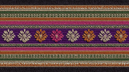Thai style fabric pattern.Thai silk pattern for background.の素材