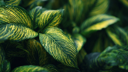 Leaves of Calathea (Calathea splendens)の素材