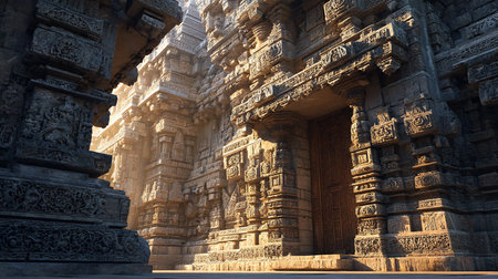 Hindu temple in Hoysaleswara, Madhya Pradesh, Indiaの素材