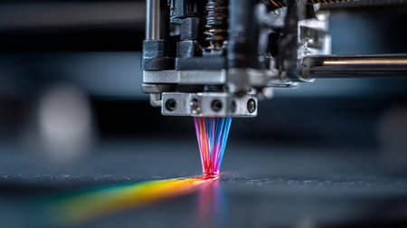 3d printer printing a 3D model of the human body.の素材