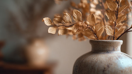 Still life with dried flowers in a vase. Selective focus.の素材