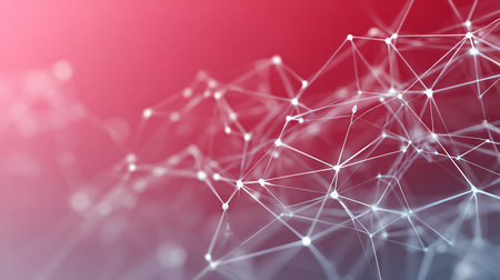 Abstract futuristic polygonal space low poly dark background with connecting dots and lines. Connection structure. 3d renderingの素材