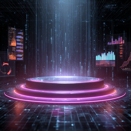 Abstract futuristic background, 3d render, toned image, virtual realityの素材