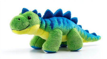 triceratops dinosaur toy isolated on white background, clipping pathの素材