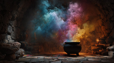 Ancient pot in the cave. 3D rendering. Elements of this image furnished by NASAの素材