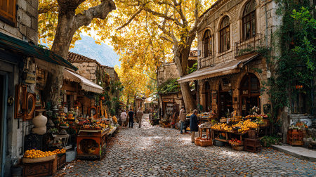 Tourists visiting the old town of Tbilisi, Georgiaの素材