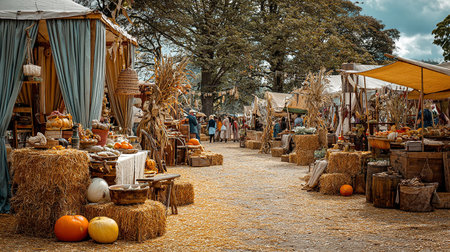 Traditional fair in Hallstatt, Austria.の素材